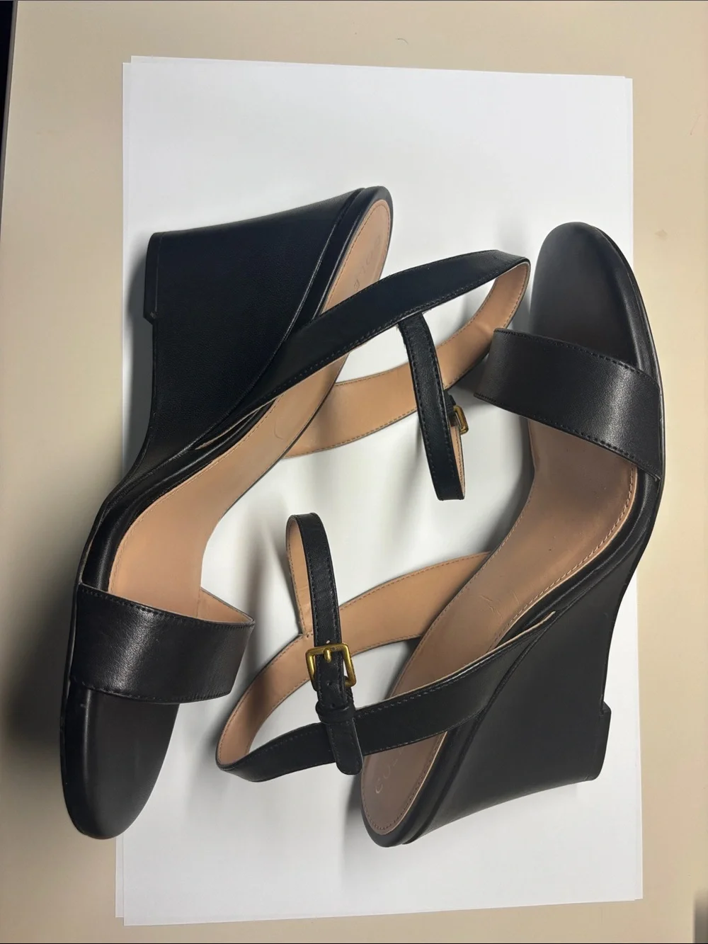 Cole Haan Josie wedge leather sandal